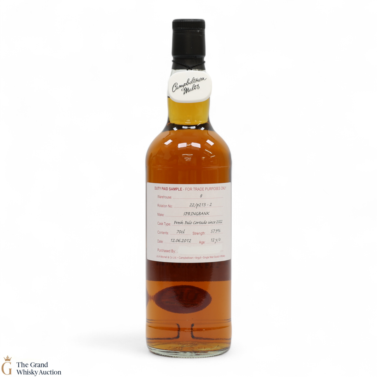 Springbank - 12 Year Old 2012 - Fresh Palo Cortado Since 2022 - Duty Paid Sample 57.9%