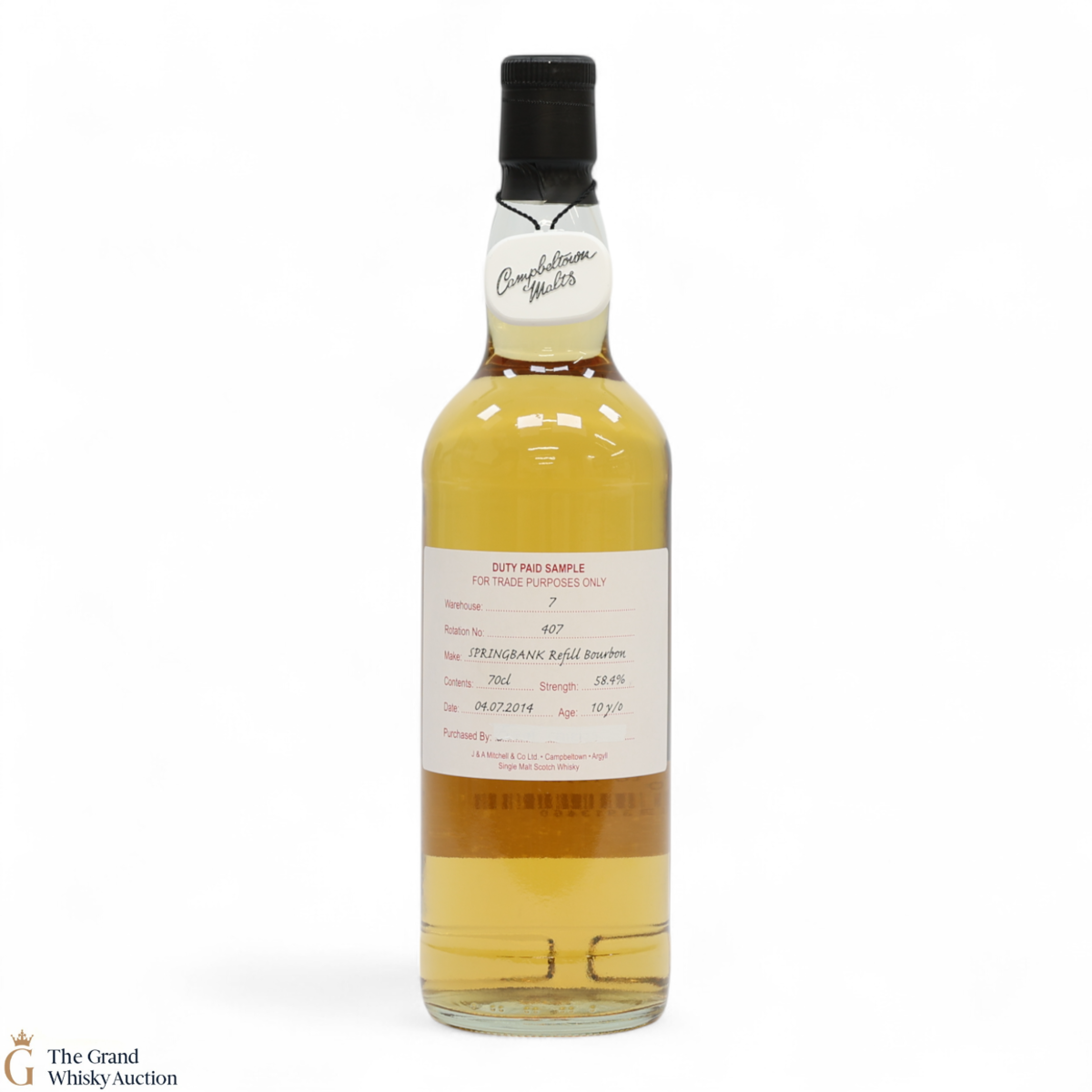 Springbank - 10 Year Old 2014 - Refill Bourbon - Duty Paid Sample 58.4%