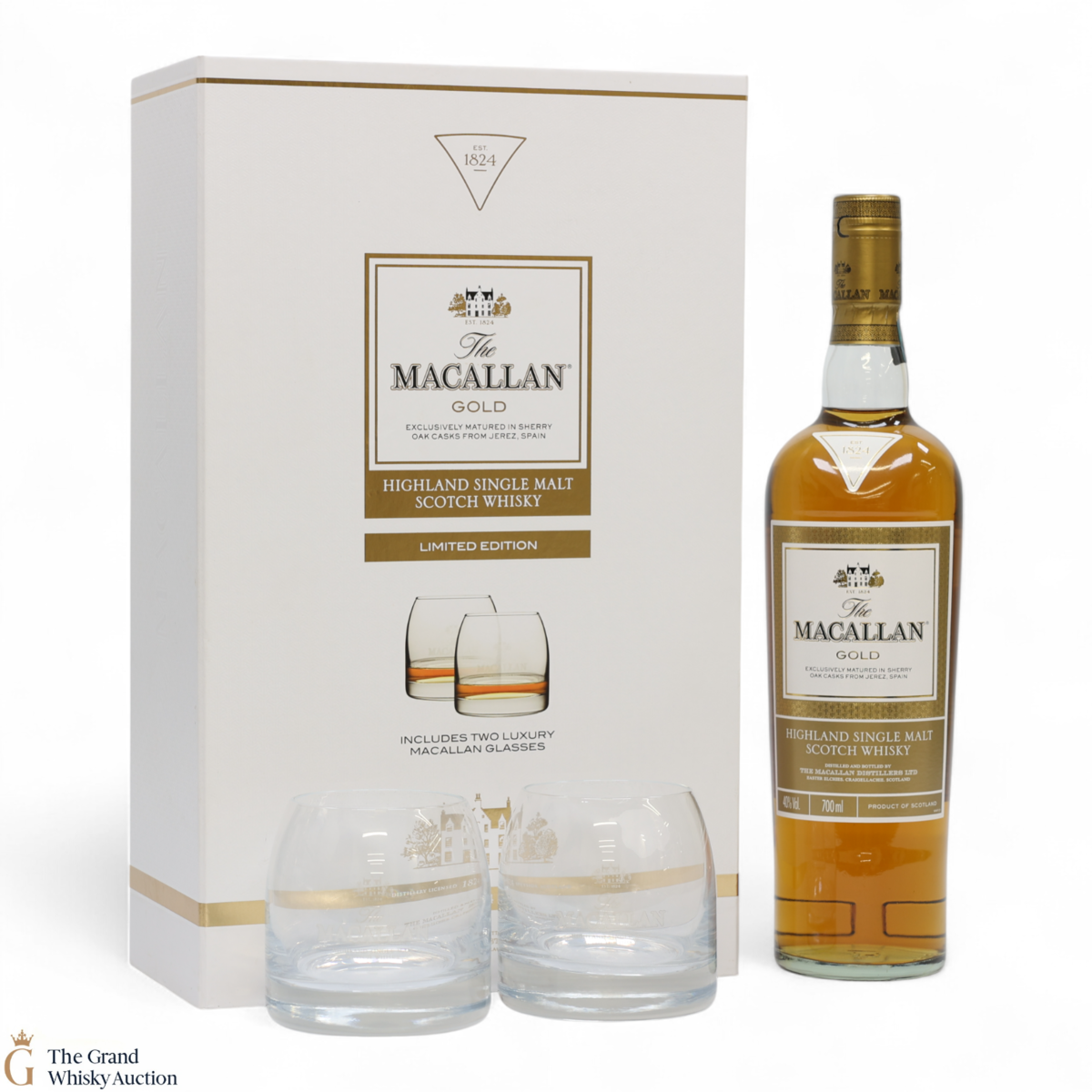 Macallan - The 1824 Series - Gold - Limited Edition with 2x Glasses