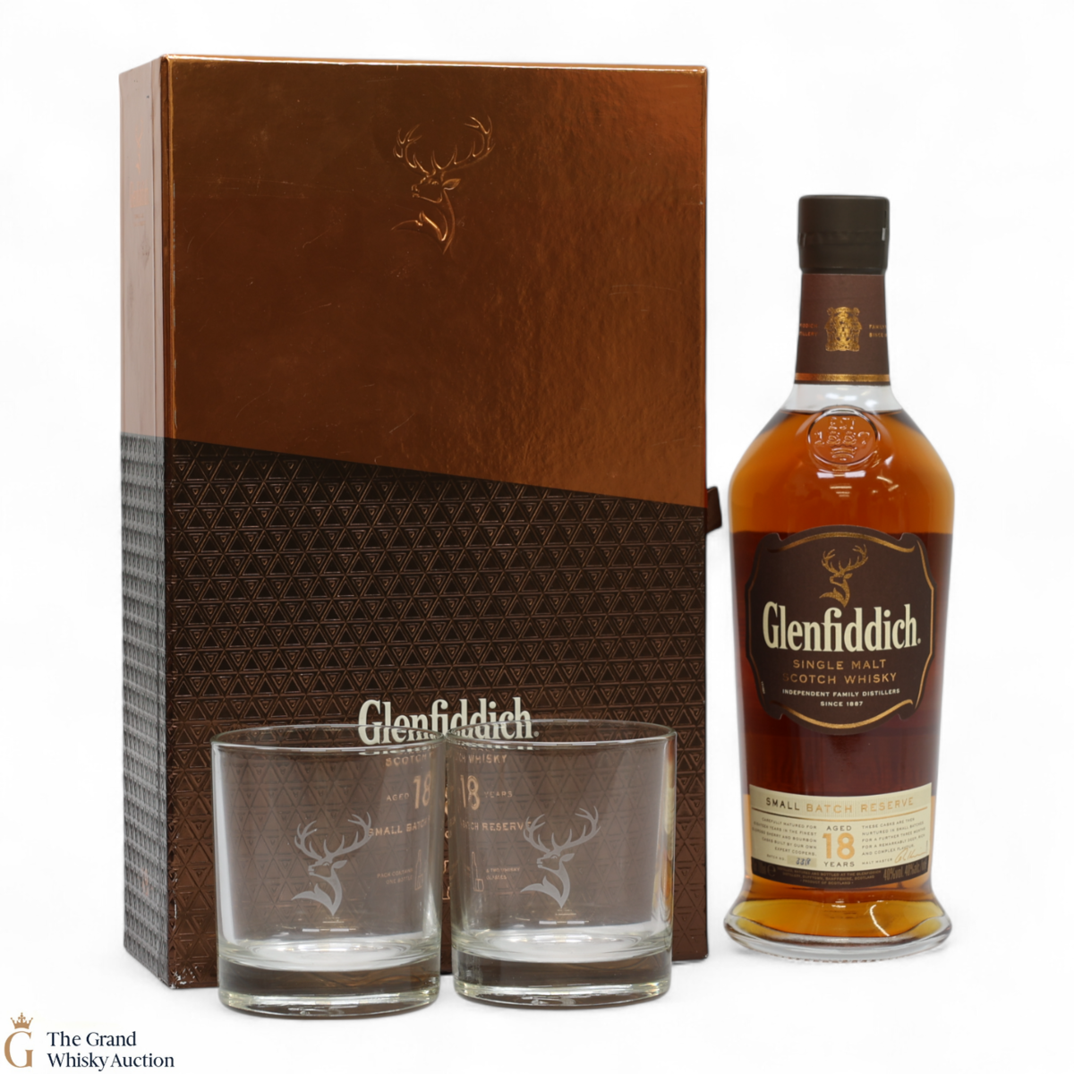 Glenfiddich - 18 Year Old - Small Batch Reserve & Glasses