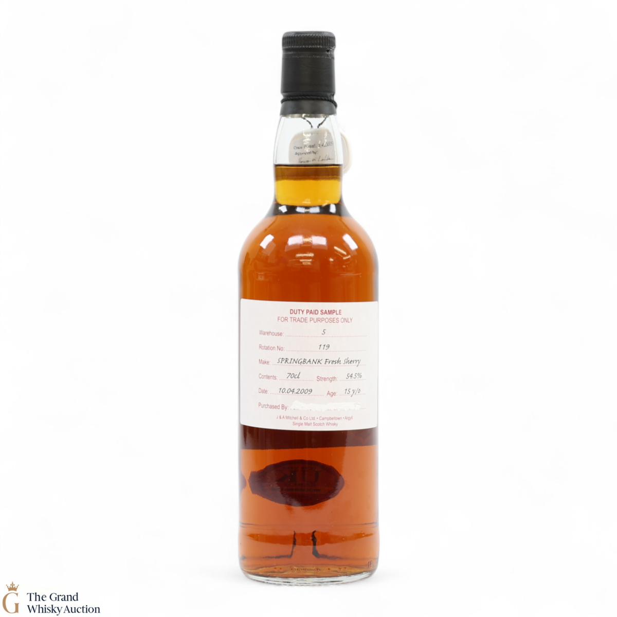 Springbank - 15 Year Old 2009 - Fresh Sherry - Duty Paid Sample 54.5%
