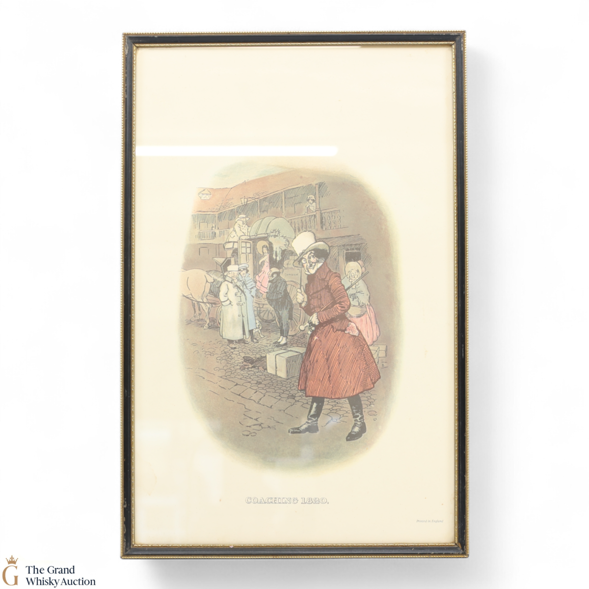 Johnnie Walker Whisky Sports - Coaching 1820 By Tom Browne - Framed Print