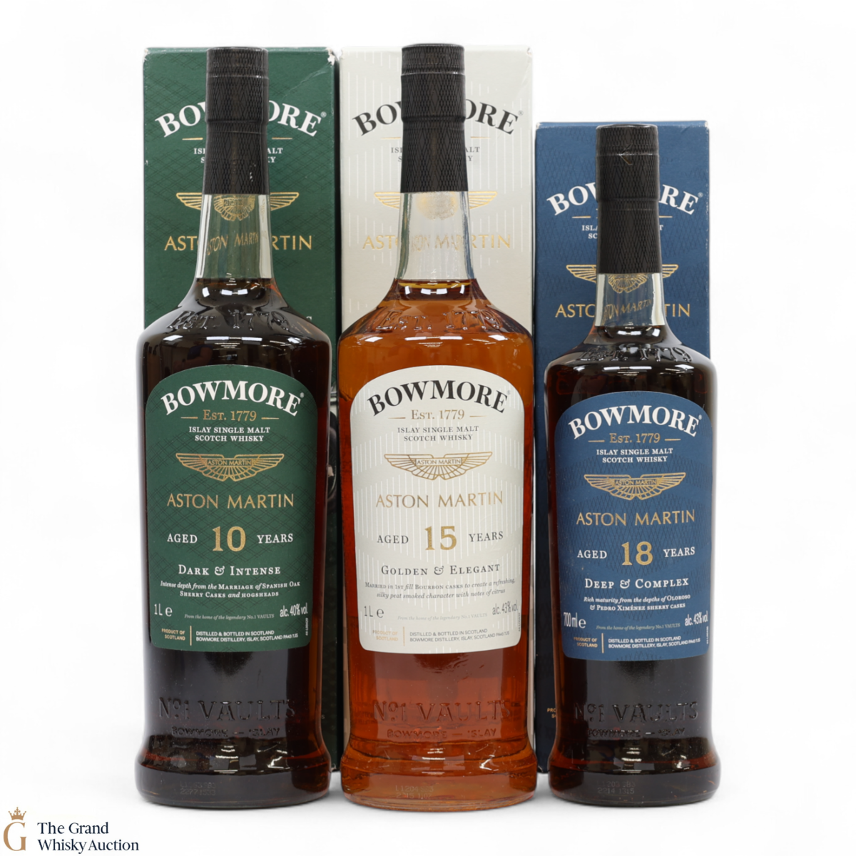 Bowmore - Aston Martin - Edition 1,2 & 3 (2x1L & 1x70cl)