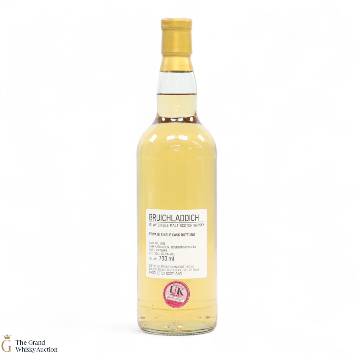 Bruichladdich - 19 Year Old - 1st Fill Bourbon Hogshead #1401 - Private Cask