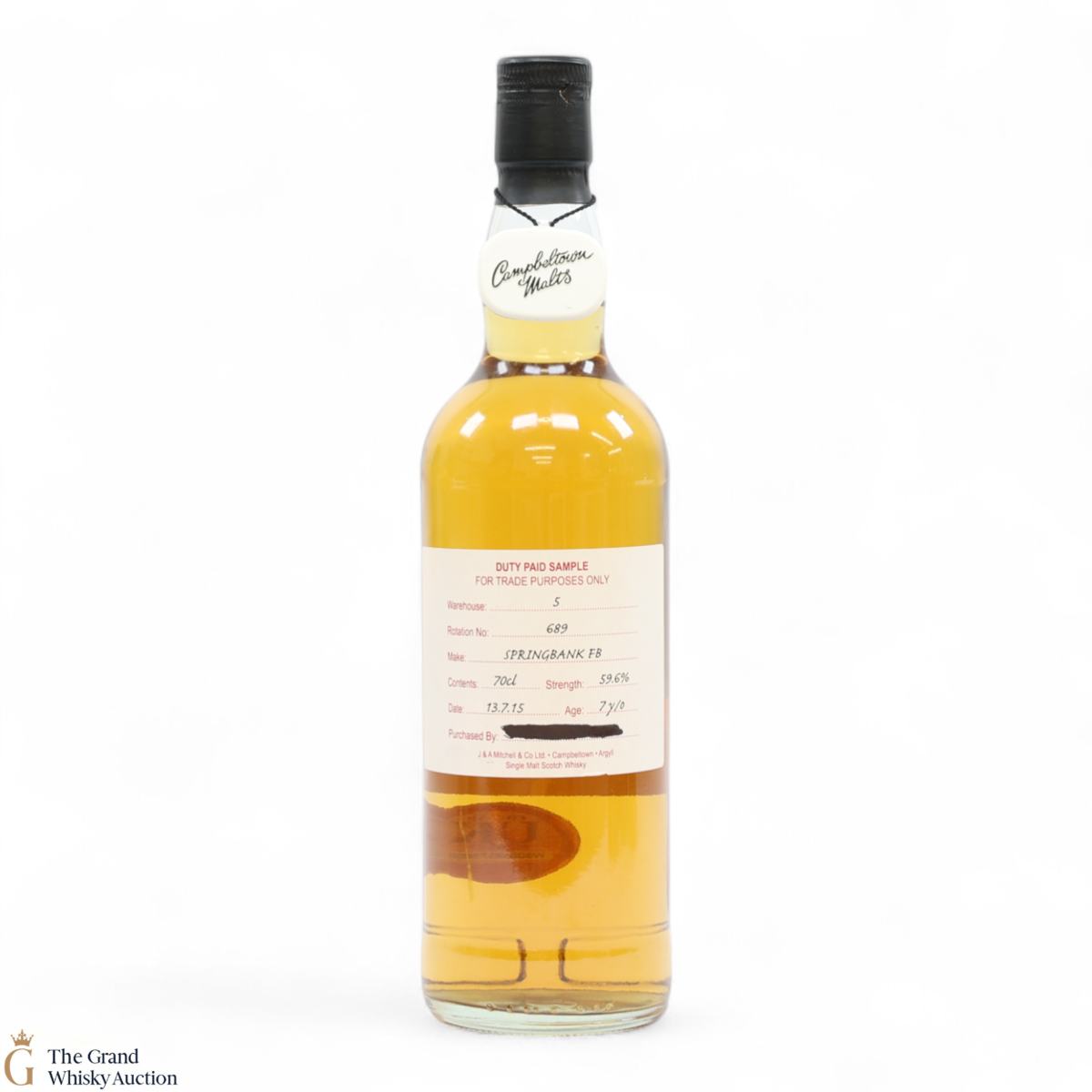 Springbank - 7 Year Old 2015 - Duty Paid Sample Fresh Barrel (59.6%)