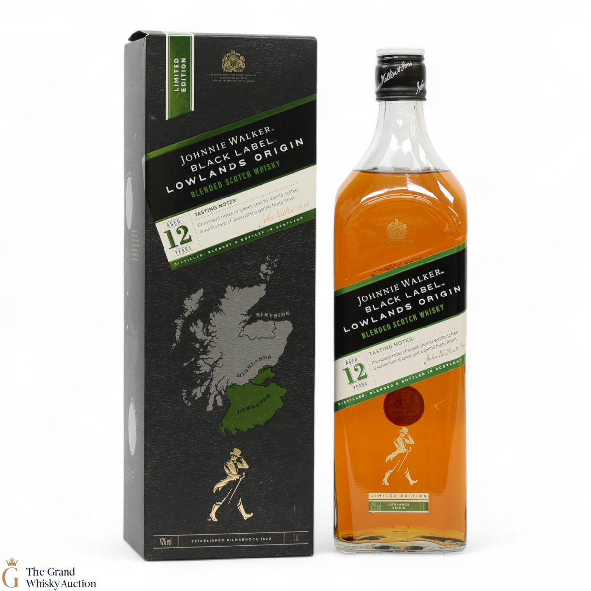 Johnnie Walker - 12 Year Old - Black Label - Lowland Origin (1L)