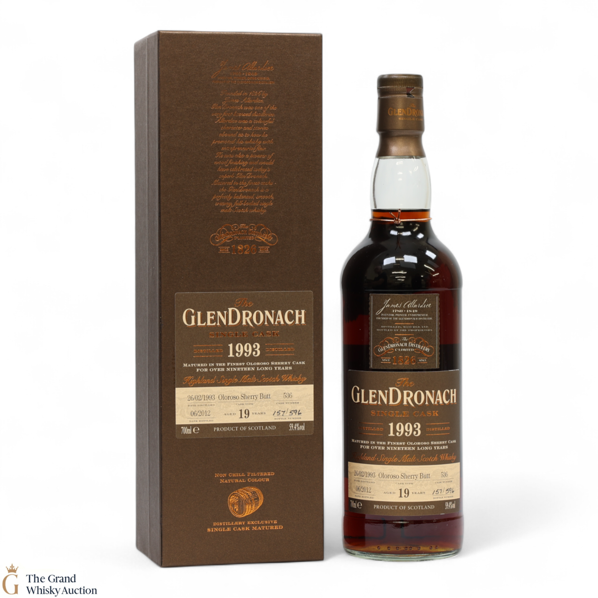Glendronach - 19 Year Old 1993 - Oloroso Sherry Butt #536