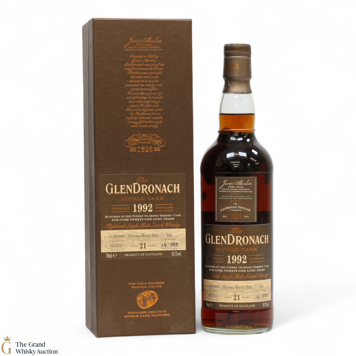 Glendronach - 21 Year Old 1992 - Oloroso Sherry Butt #145