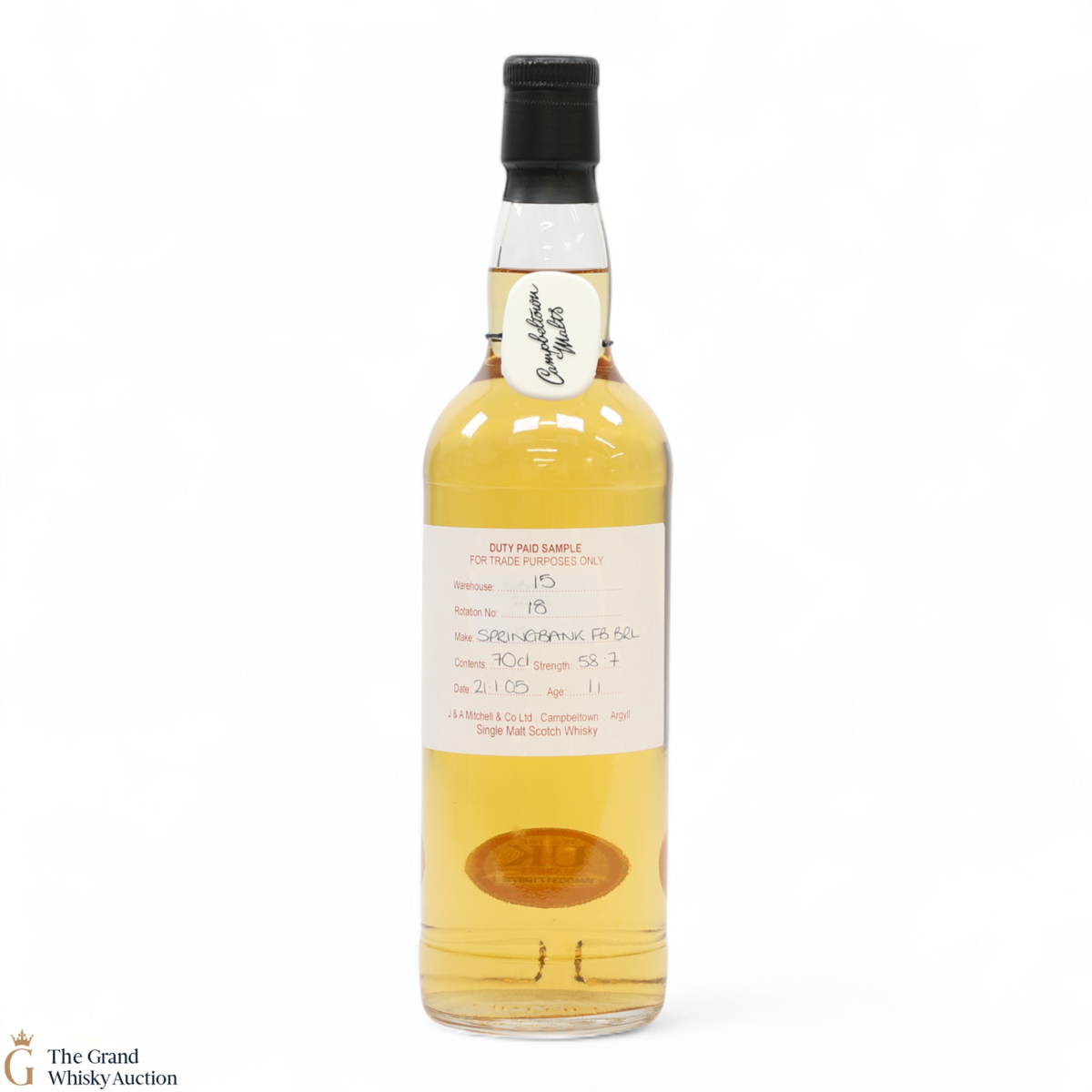 Springbank - 11 Year Old 2005 - Fresh Bourbon Barrel - Duty Paid Sample 58.7%