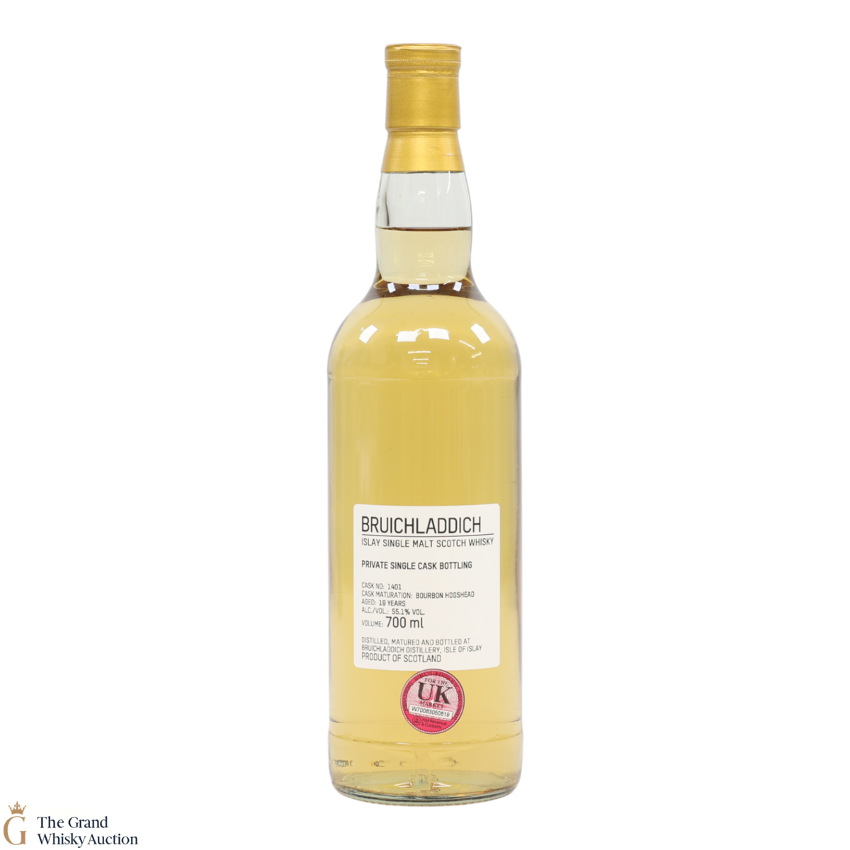 Bruichladdich - 19 Year Old - 1st Fill Bourbon Hogshead #1401 - Private Cask