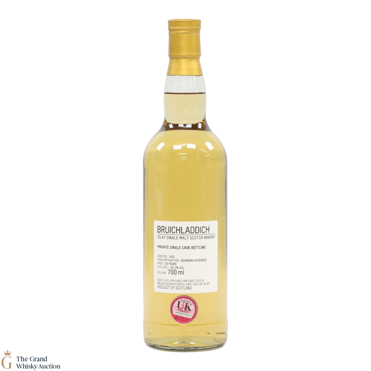 Bruichladdich - 19 Year Old - 1st Fill Bourbon Hogshead #1401 - Private Cask