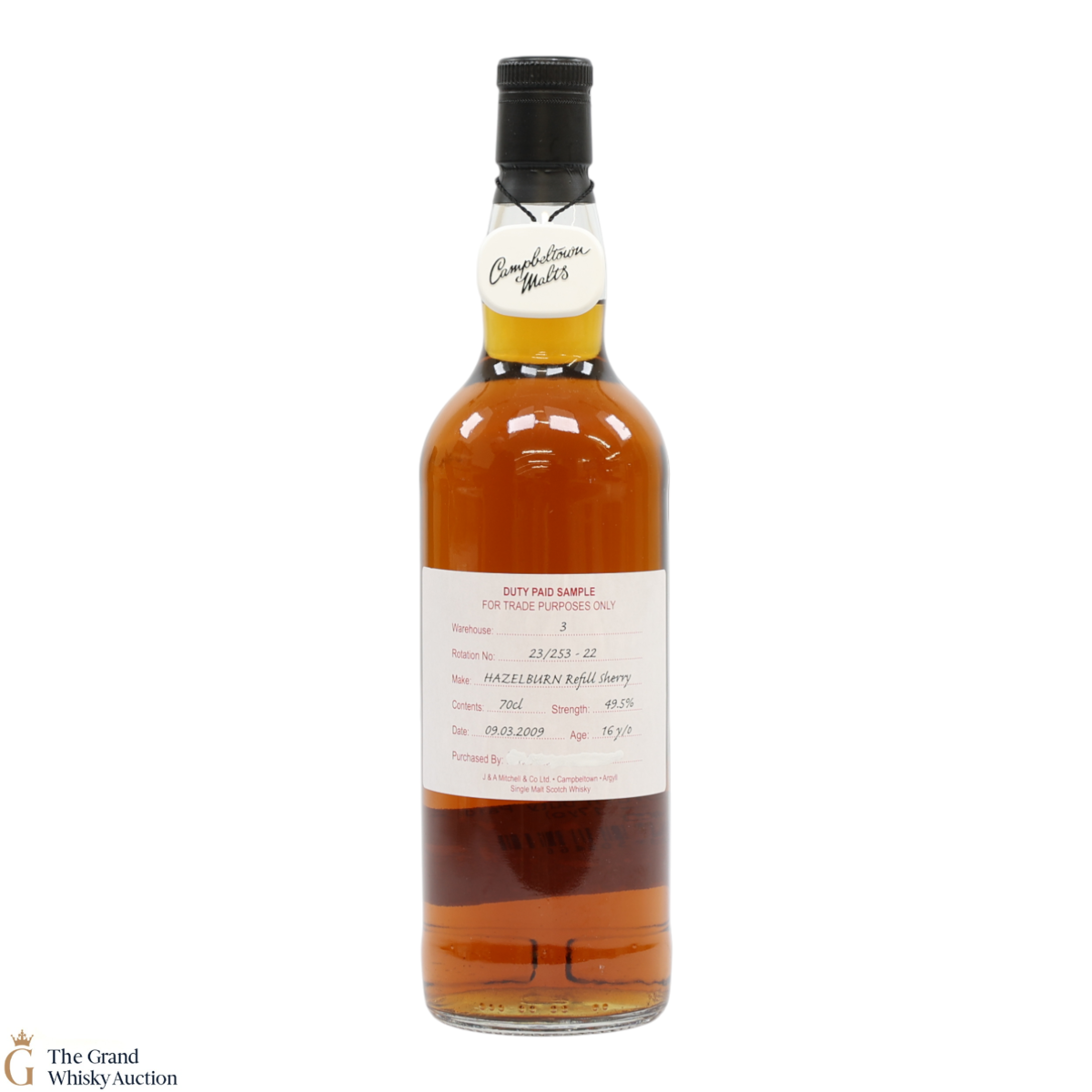Hazelburn - 16 Year Old 2009 - Refill Sherry - Duty Paid Sample 49.5%