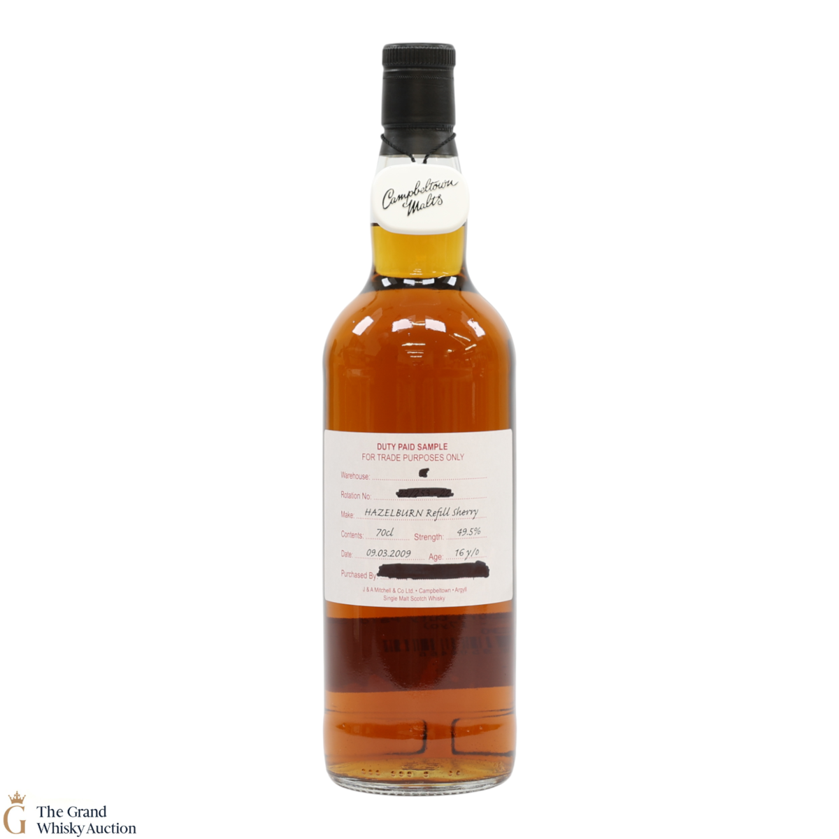 Hazelburn - 16 Year Old 2009 - Refill Sherry - Duty Paid Sample 49.5%