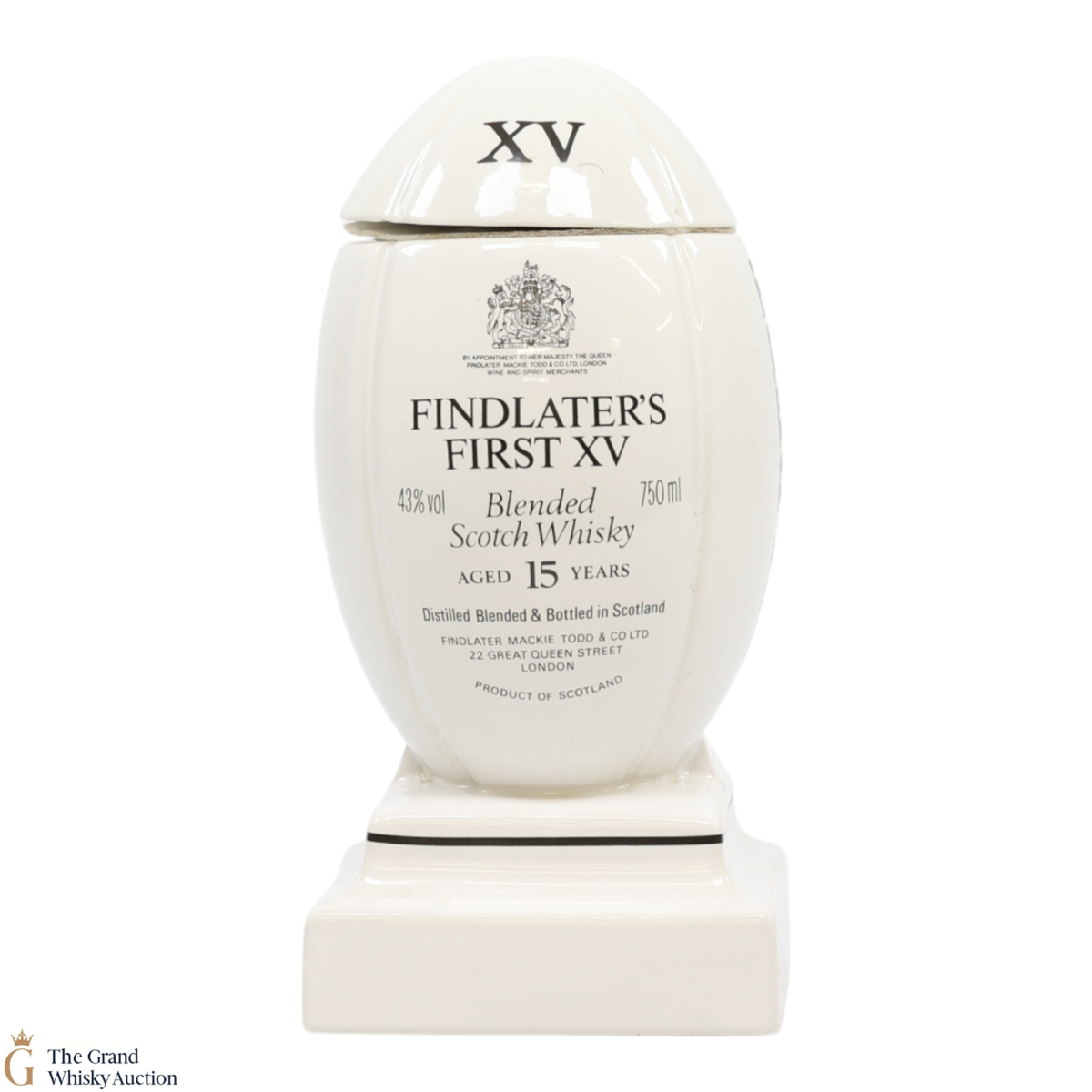 Findlater's - 15 Year Old - First XV - Gilbert Rugby Ball Decanter (75cl)