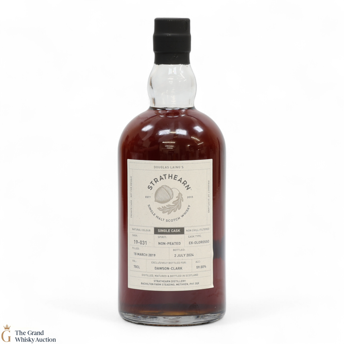 Strathearn - 2019 Single Cask #19-031 - Exclusively bottled for Dawson-Clark