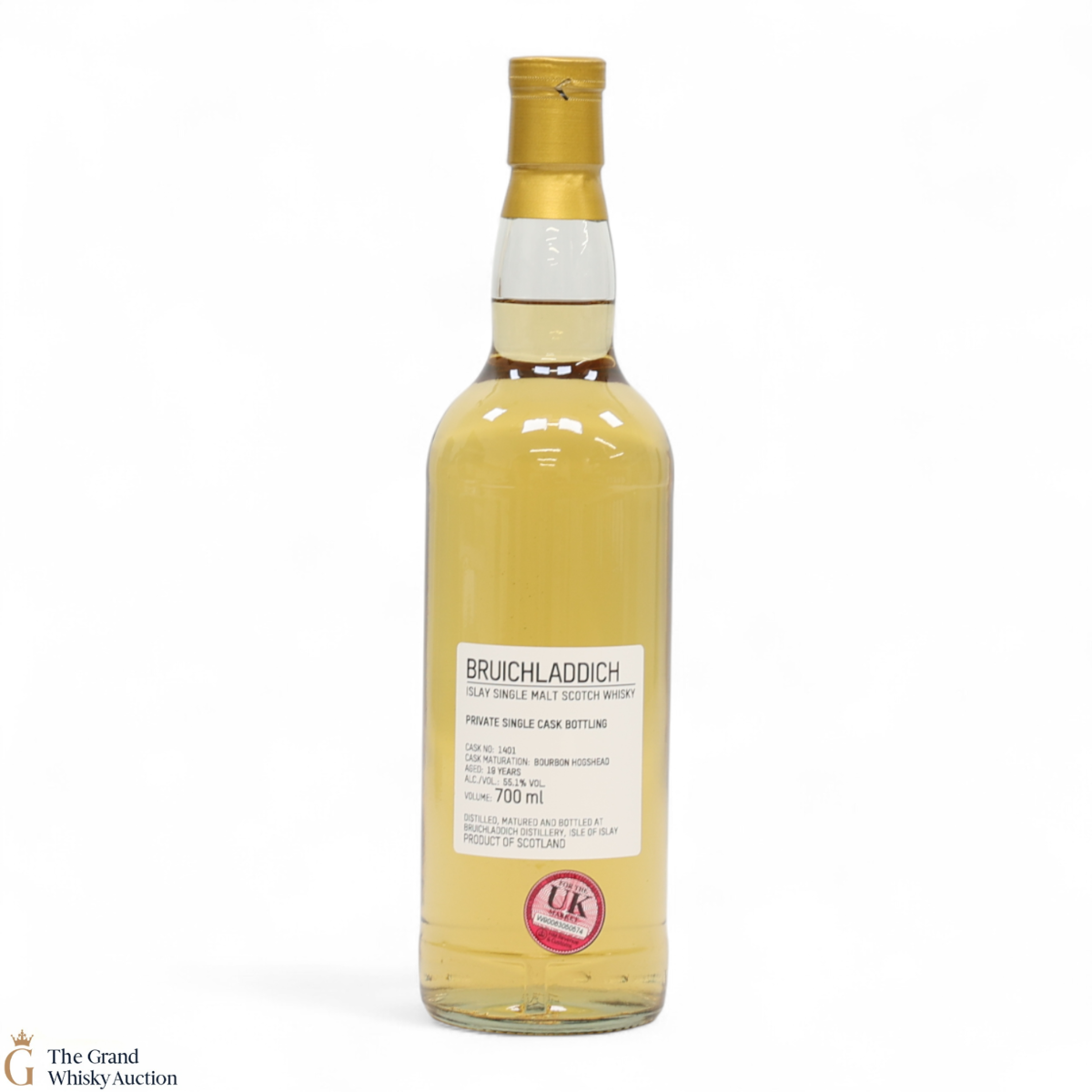 Bruichladdich - 19 Year Old - 1st Fill Bourbon Hogshead #1401 - Private Cask
