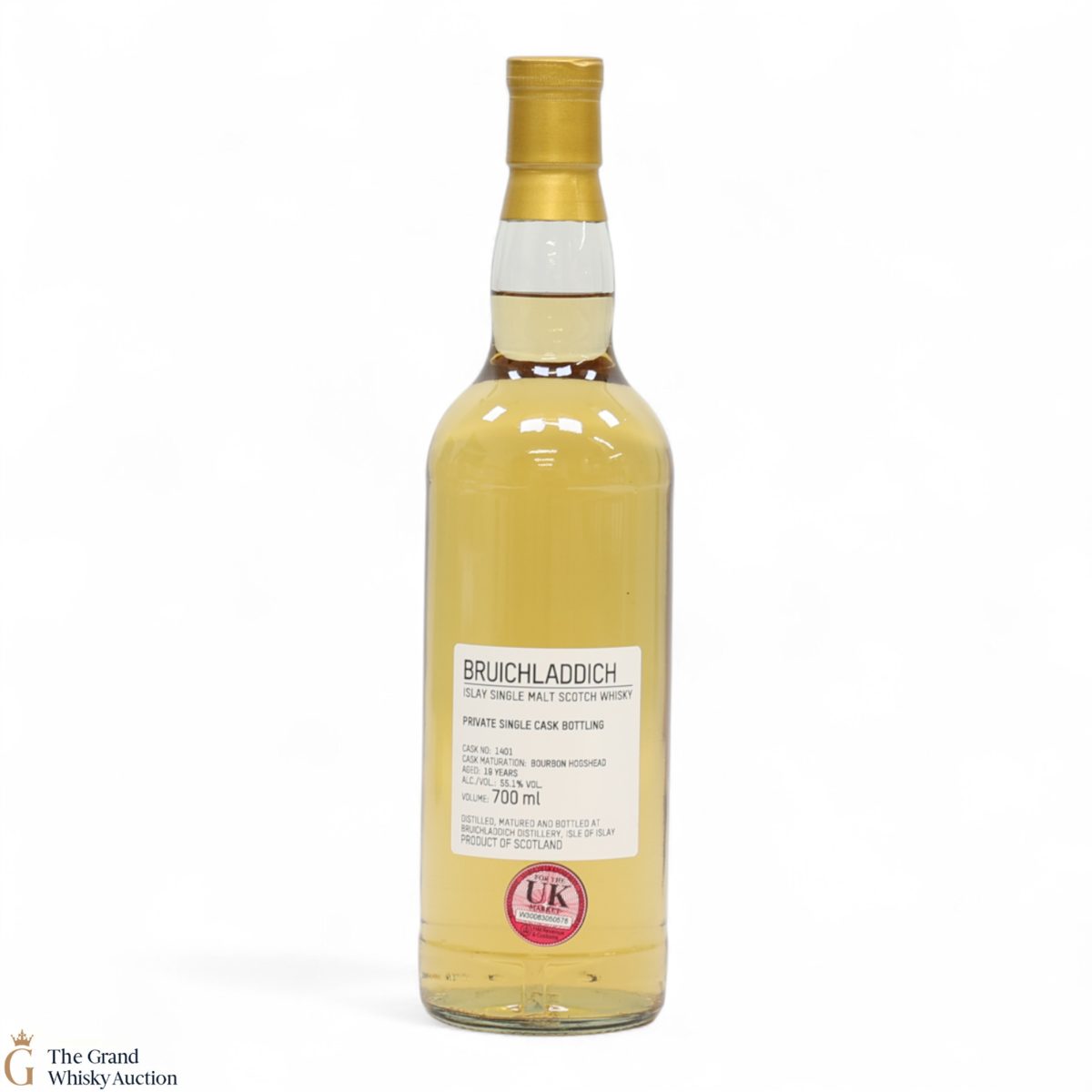 Bruichladdich - 19 Year Old - 1st Fill Bourbon Hogshead #1401 - Private Cask