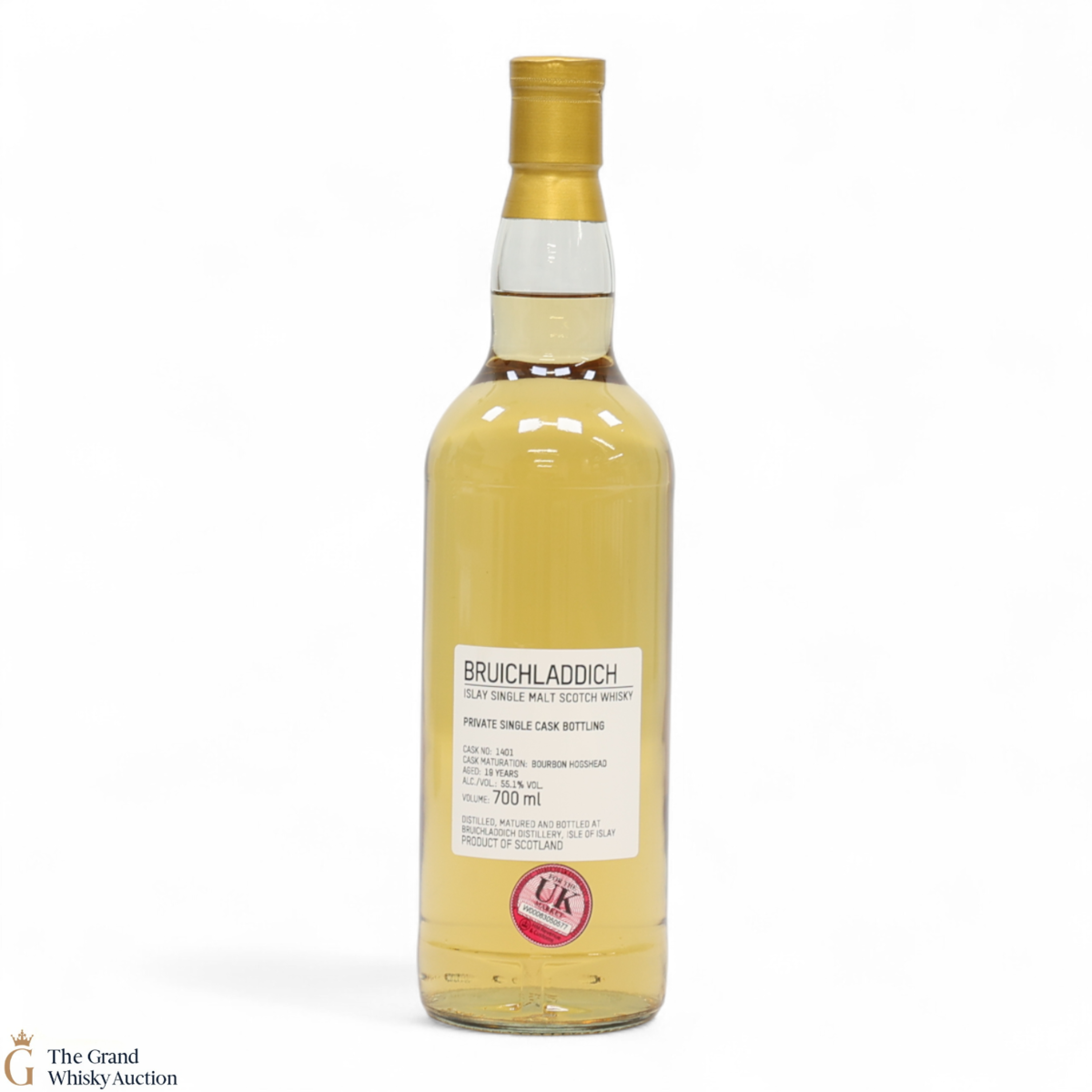 Bruichladdich - 19 Year Old - 1st Fill Bourbon Hogshead #1401 - Private Cask