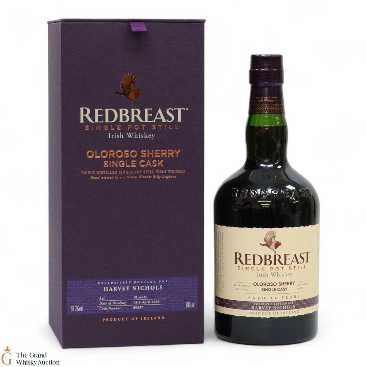 Redbreast - 18 Year Old - Oloroso Sherry Single Cask #30837 - Harvey Nichols Exclusive