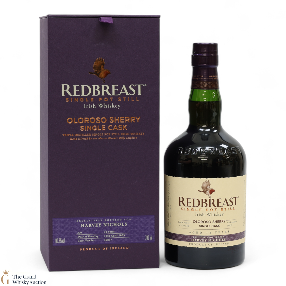 Redbreast - 18 Year Old - Oloroso Sherry Single Cask #30837 - Harvey Nichols Exclusive