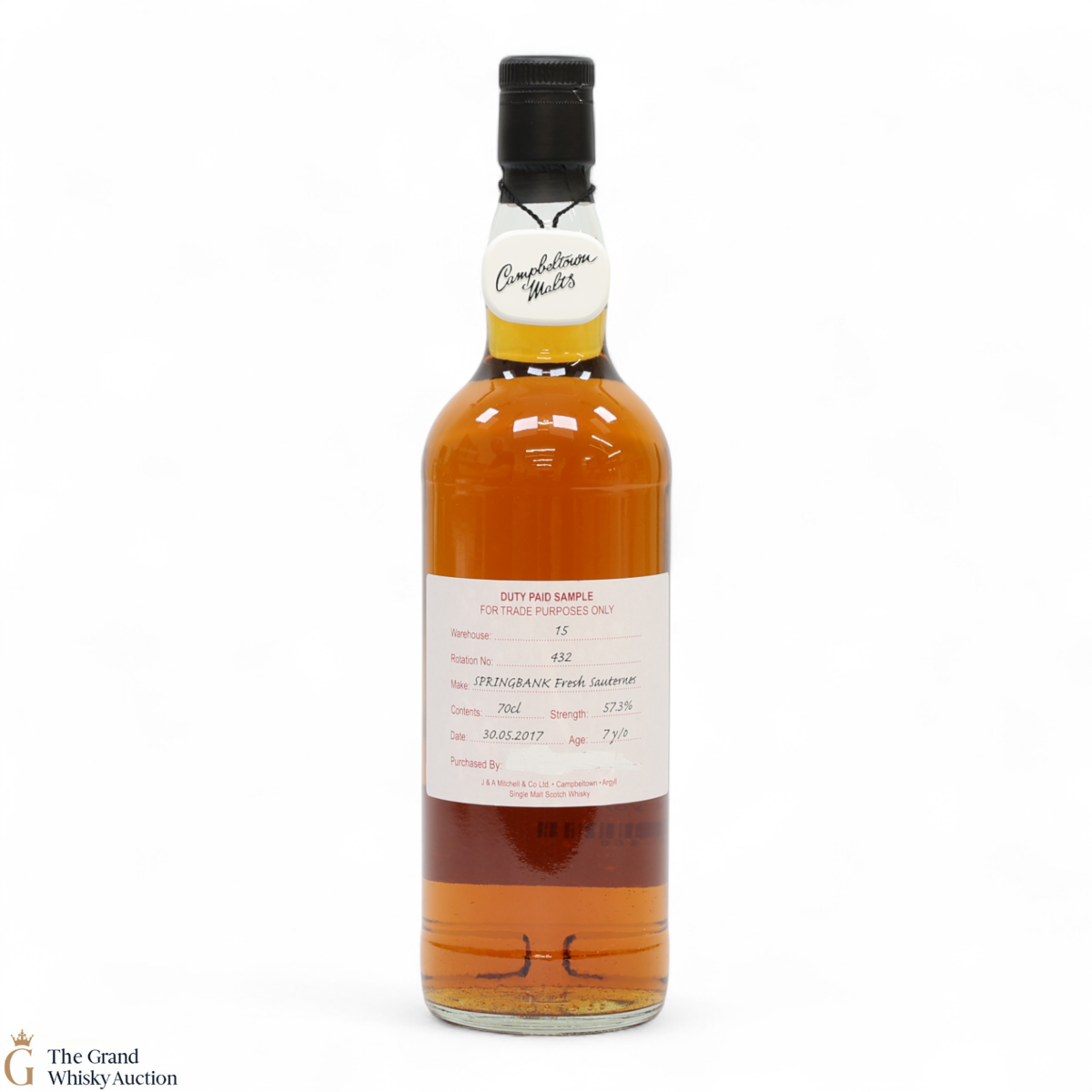 Springbank - 7 Year Old 2017 - Fresh Sauternes - Duty Paid Sample 57.3%