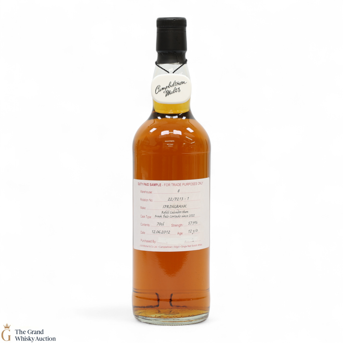 Springbank - 12 Year Old 2012 - Fresh Palo Cortado Since 2022 - Duty Paid Sample 57.9%