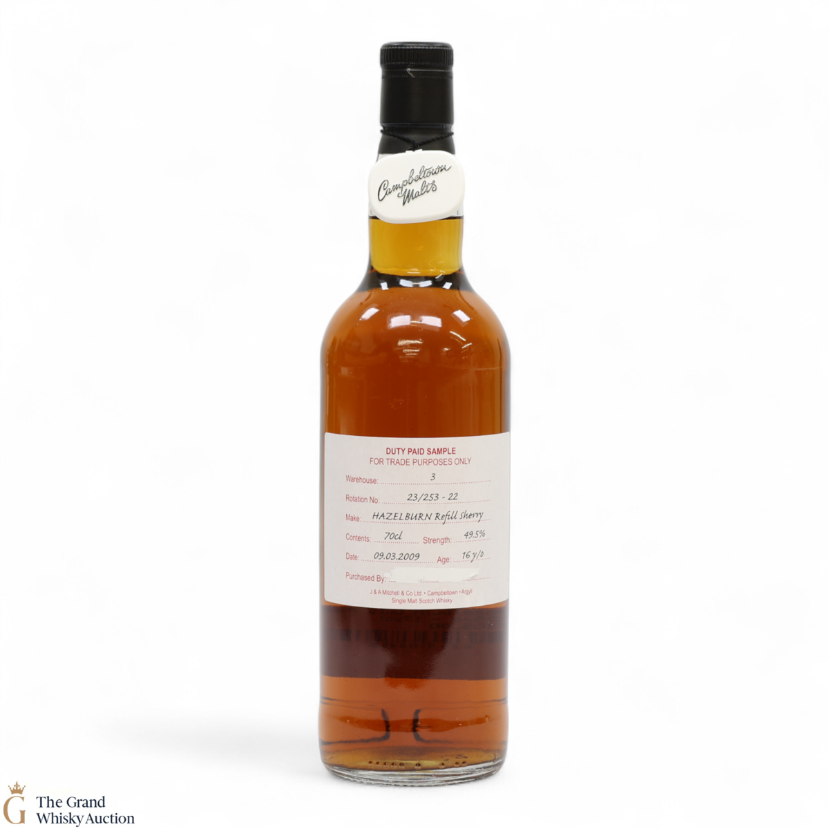 Hazelburn - 16 Year Old 2009 - Refill Sherry - Duty Paid Sample 49.5%