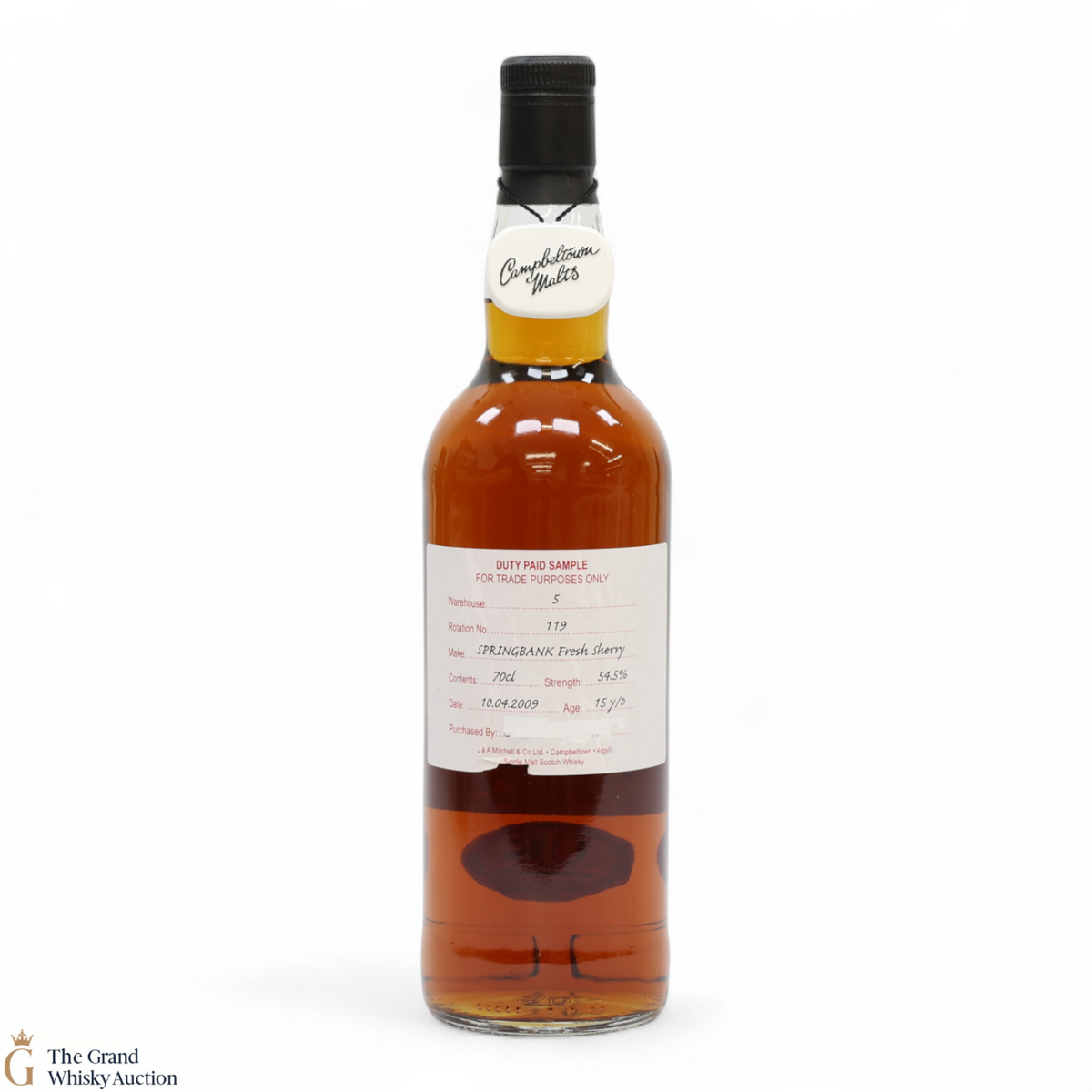 Springbank - 15 Year Old 2009 - Fresh Sherry - Duty Paid Sample 54.5%