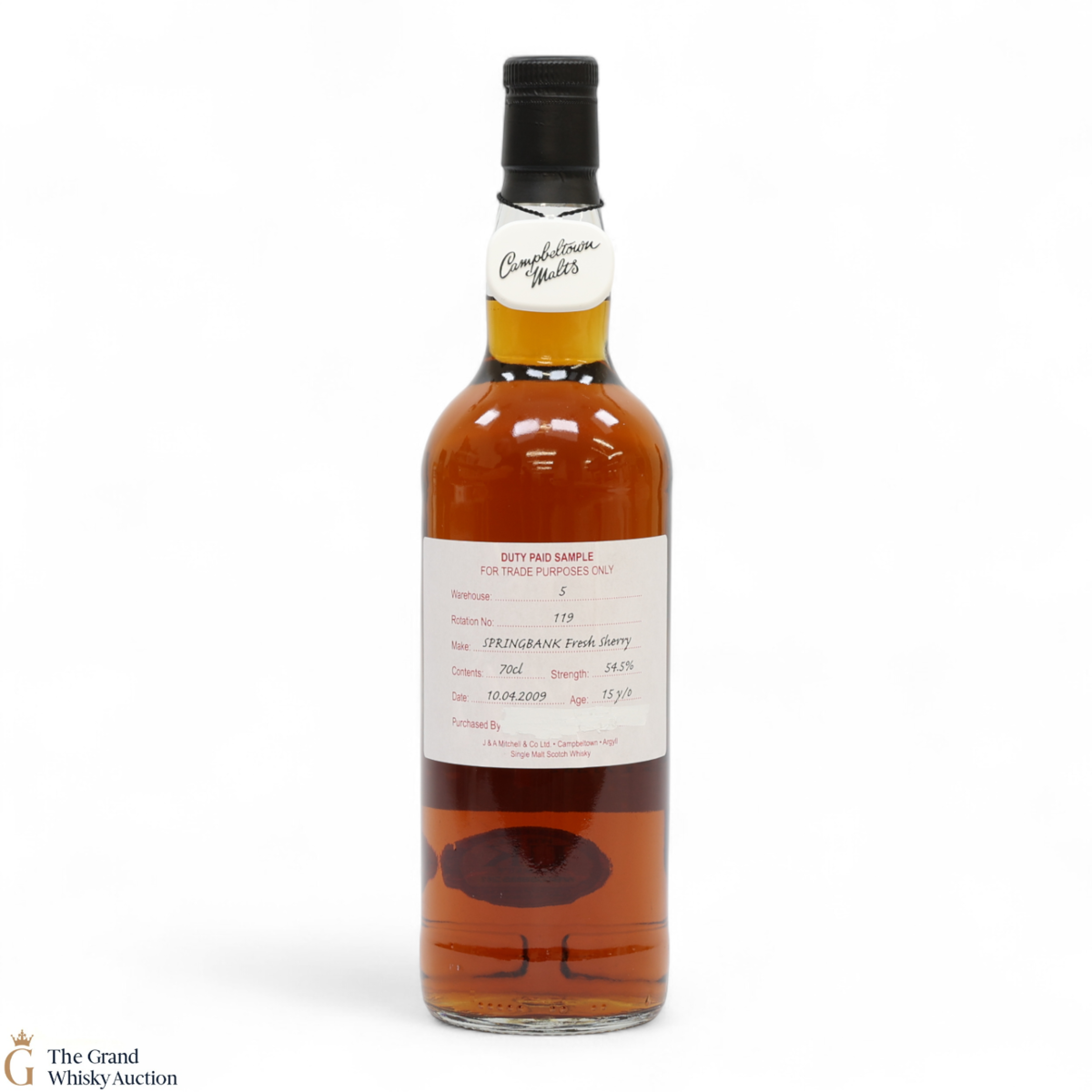 Springbank - 15 Year Old 2009 - Fresh Sherry - Duty Paid Sample 54.5%