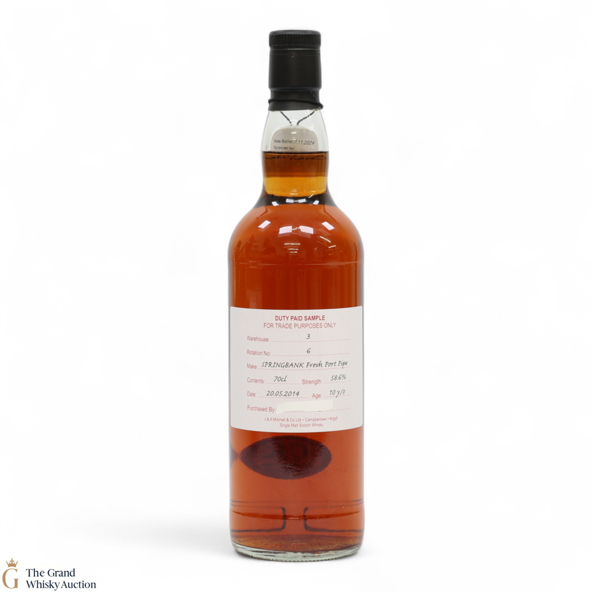 Springbank - 10 Year Old 2014 - Fresh Port Pipe - Duty Paid Sample 58.6%