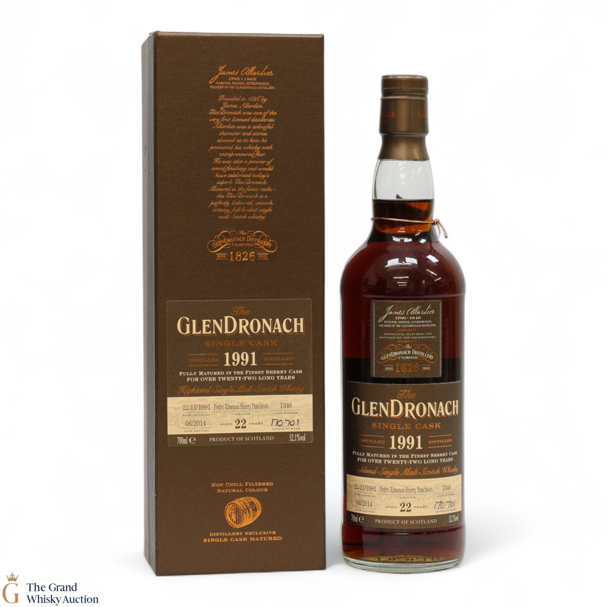 Glendronach - 22 Year Old 1991 - PX Sherry Puncheon #1346