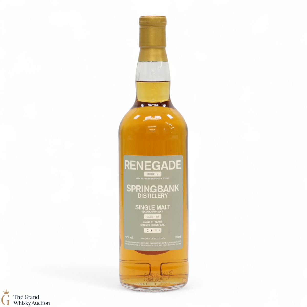 Springbank - 21 Year Old - Sherry Hogshead #118 - Renegade MBRPT7