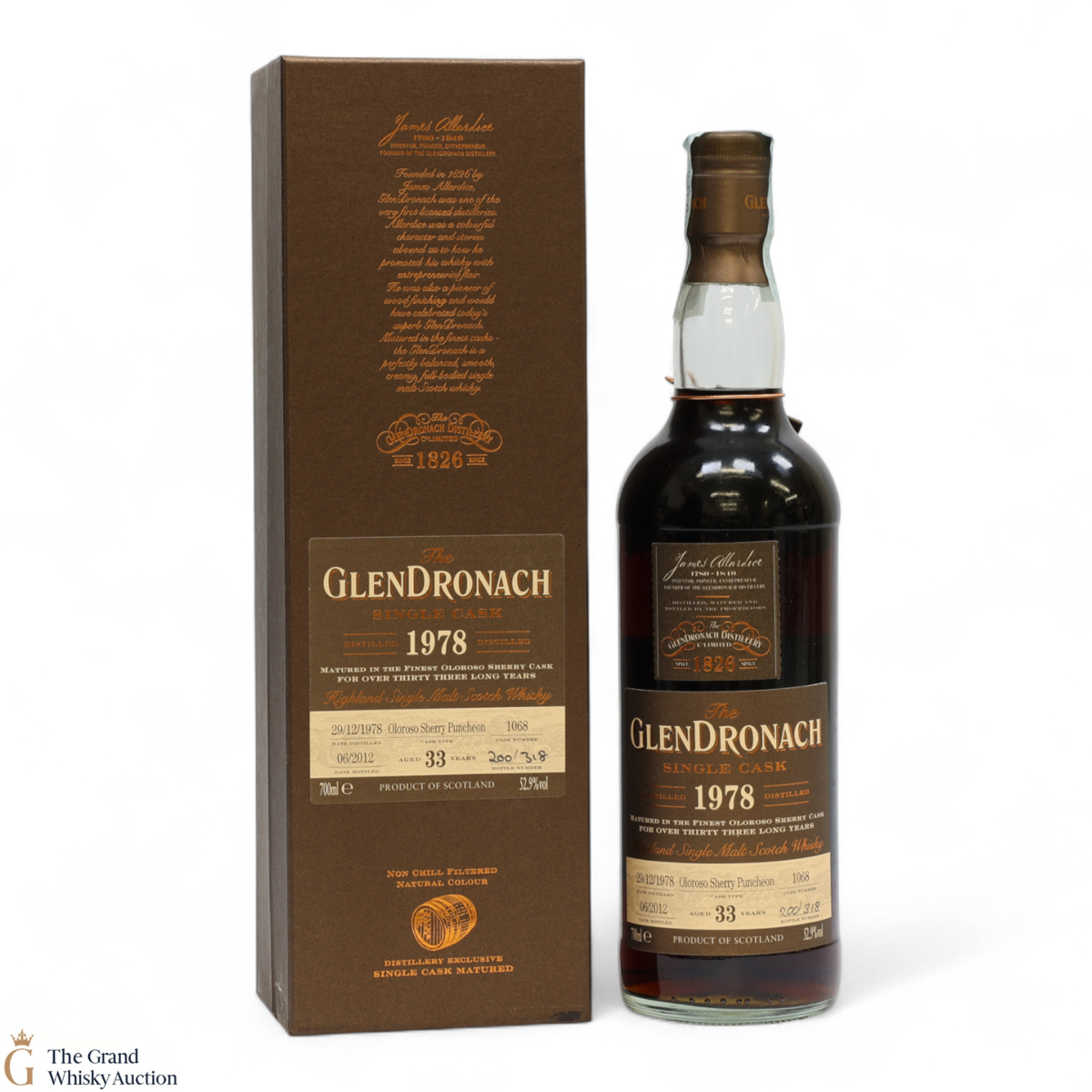 Glendronach - 33 Year Old 1978 - Oloroso Sherry Puncheon #1068