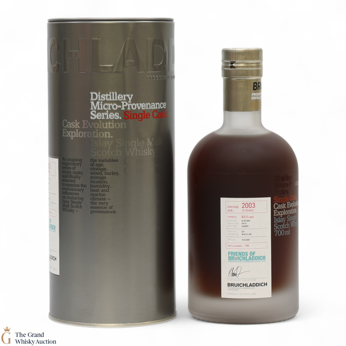 Bruichladdich - 15 Year Old 2003 - Micro Provenance Single Cask #221 - Friends Of Bruichladdich