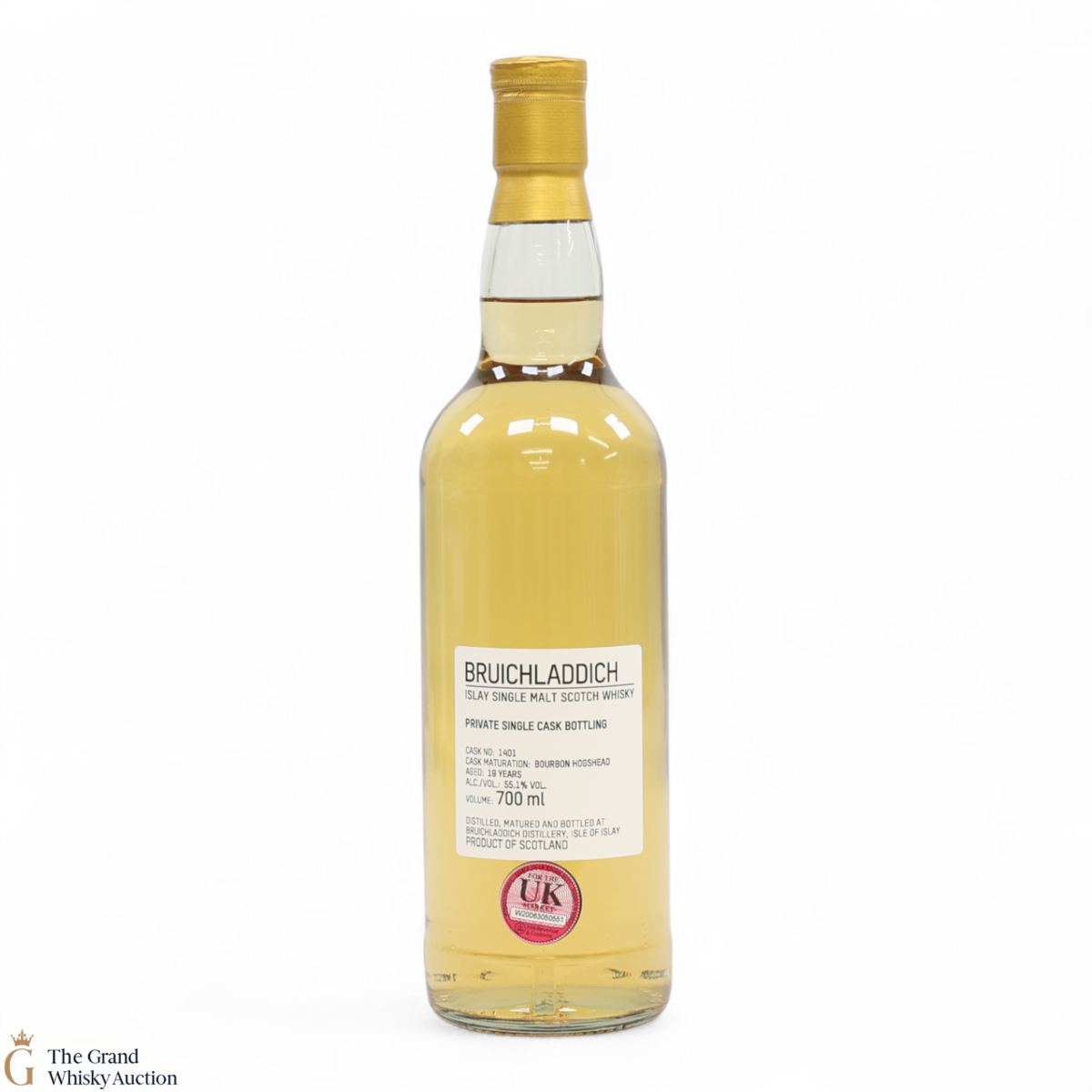 Bruichladdich - 19 Year Old - 1st Fill Bourbon Hogshead #1401 - Private Cask