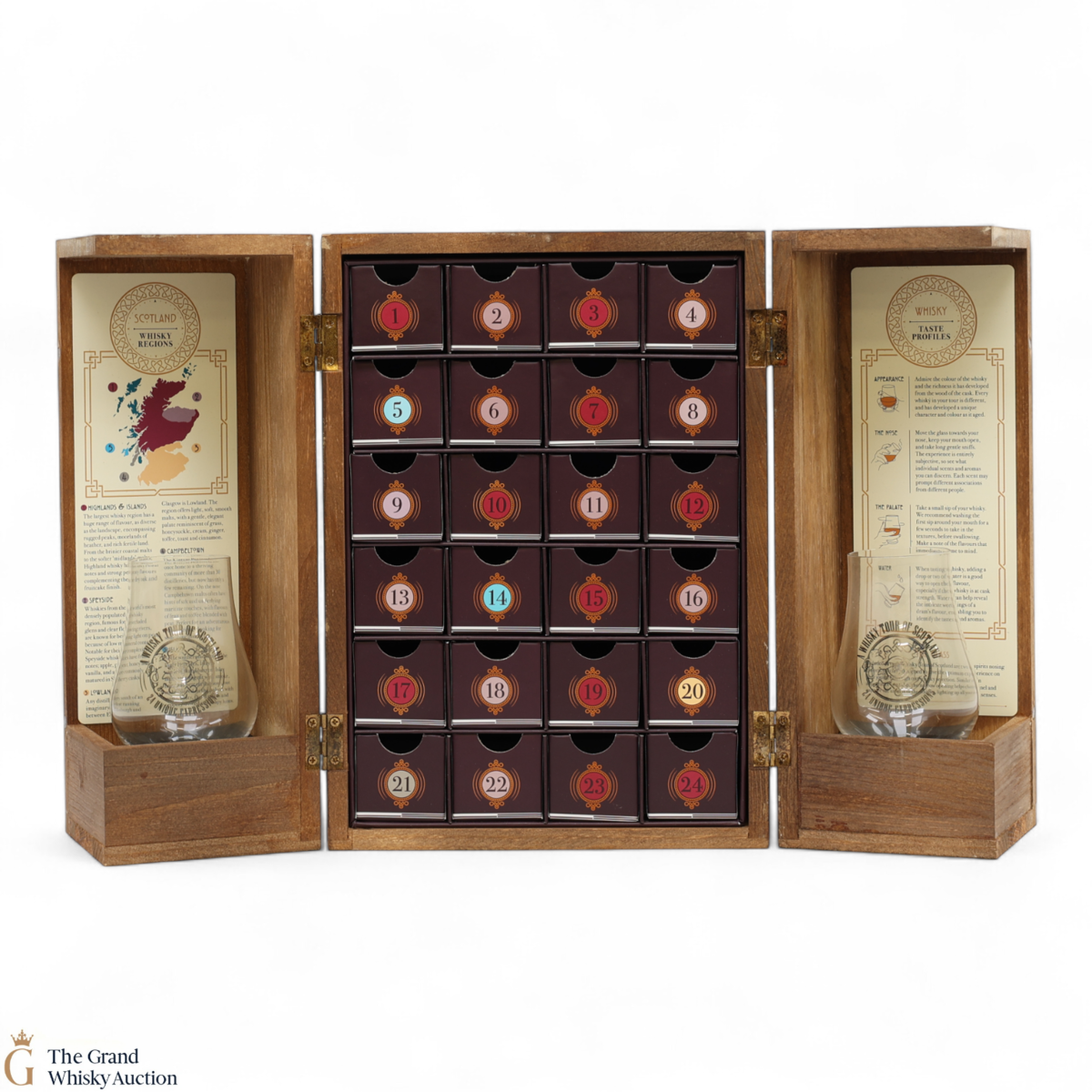 A Whisky Tour of Scotland - 24 x 5cl Wooden Case Advent Calendar