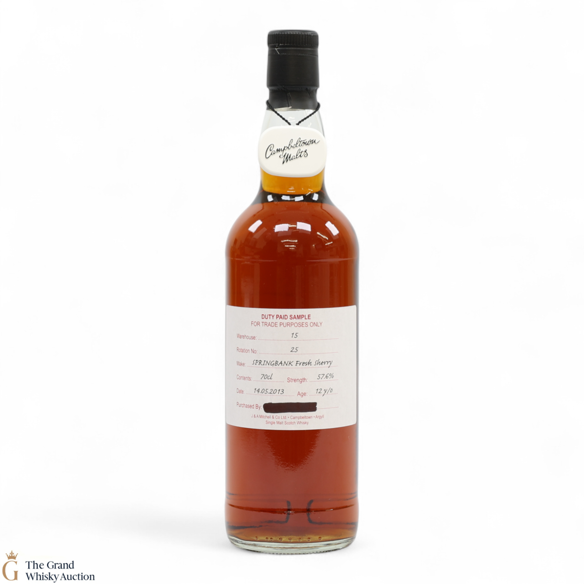 Springbank - 12 Year Old 2013 - Fresh Sherry - Duty Paid Sample 57.6%