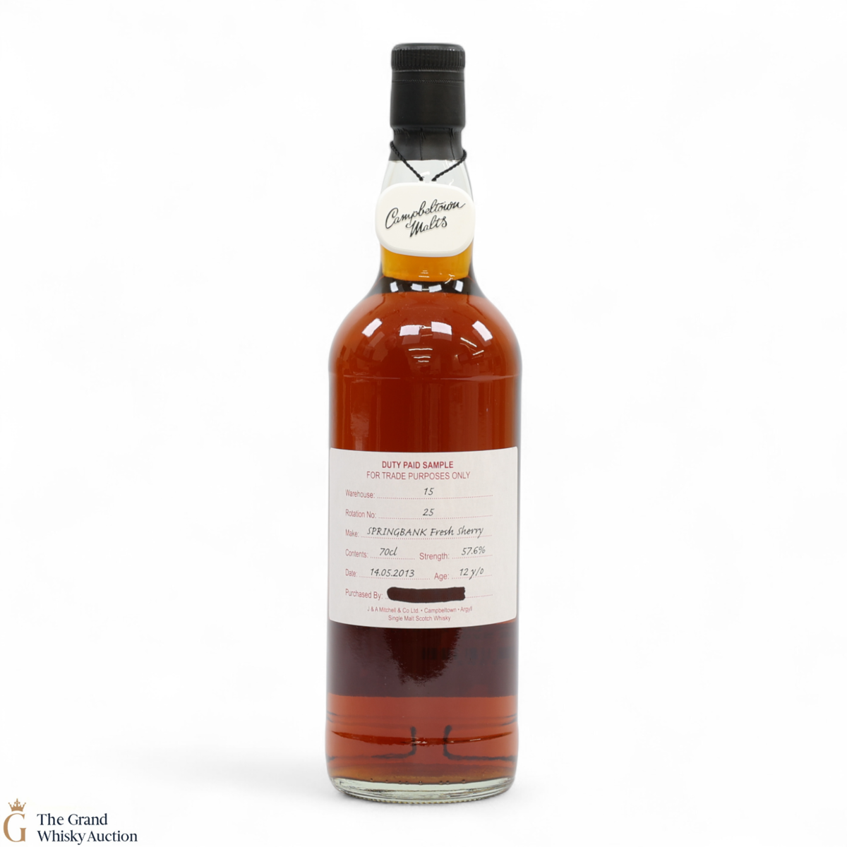 Springbank - 12 Year Old 2013 - Fresh Sherry - Duty Paid Sample 57.6%