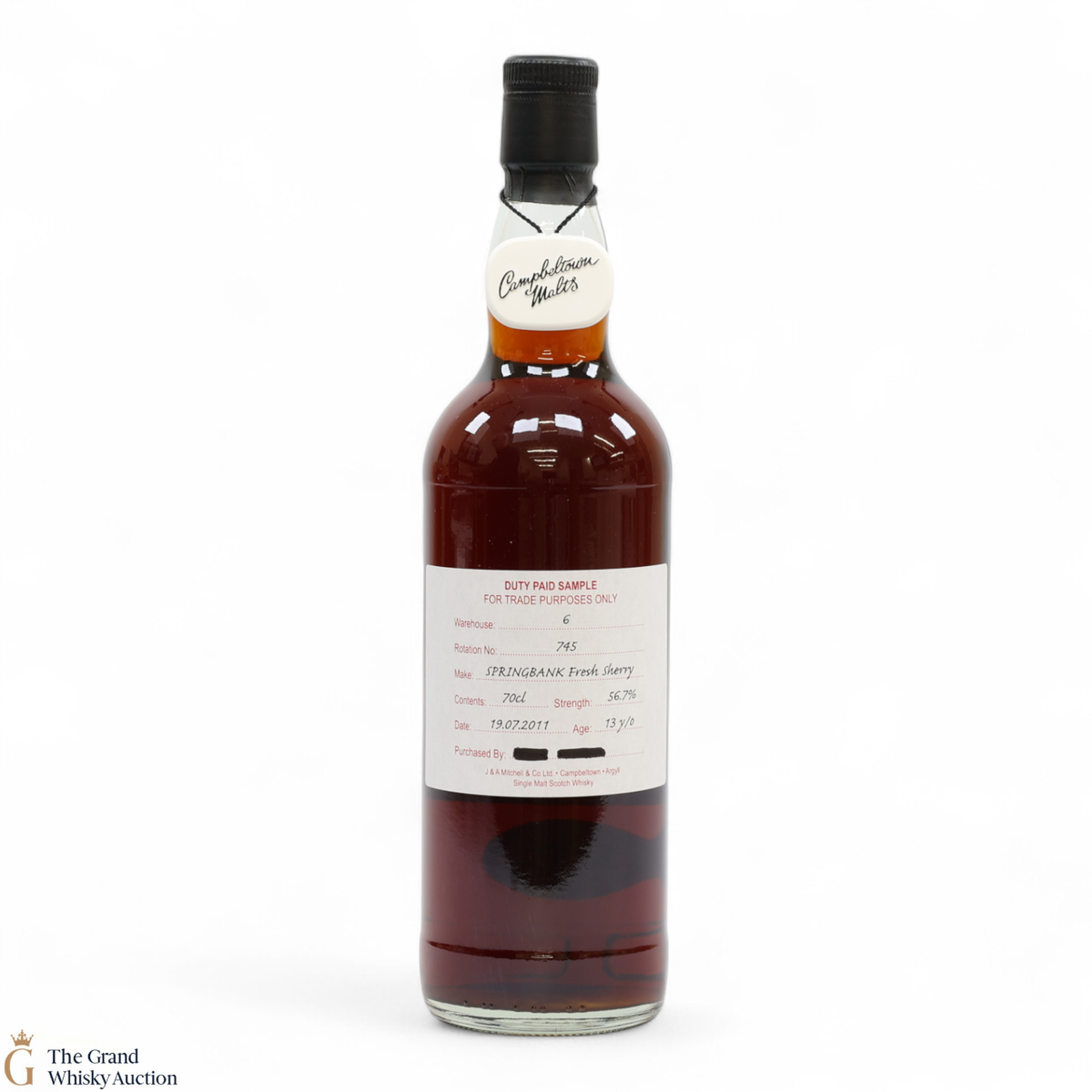 Springbank - 13 Year Old 2011 - Fresh Sherry - Duty Paid Sample 56.7%