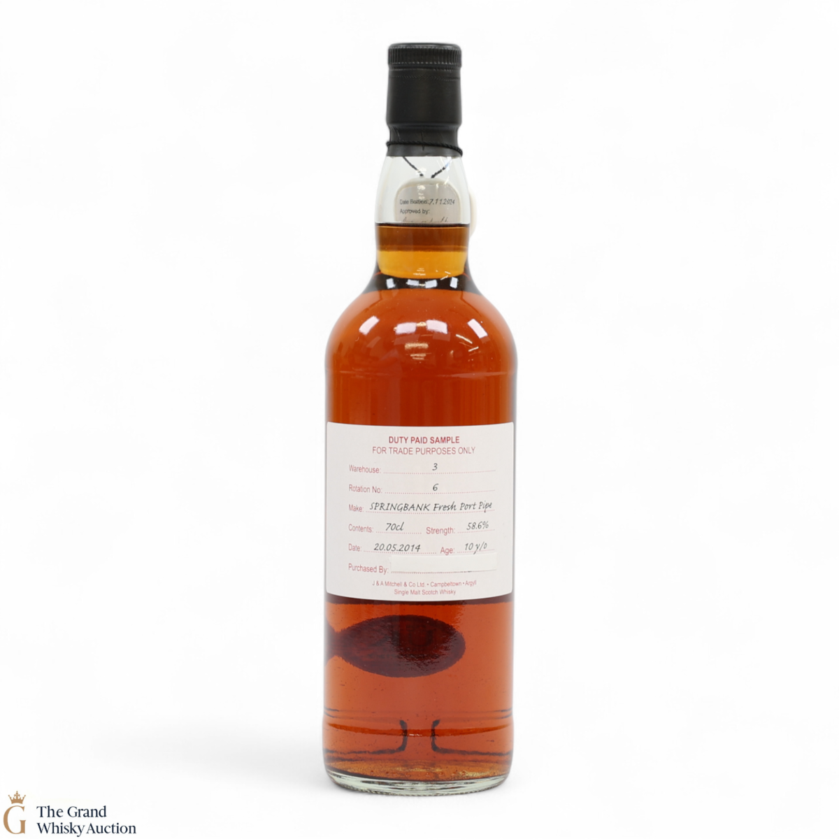 Springbank - 10 Year Old 2014 - Fresh Port Pipe - Duty Paid Sample 58.6%