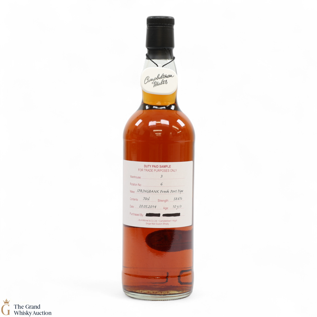 Springbank - 10 Year Old 2014 - Fresh Port Pipe - Duty Paid Sample 58.6%