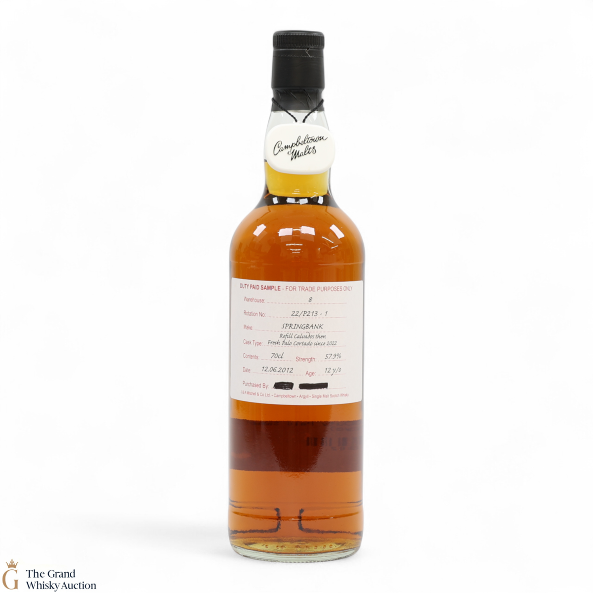 Springbank - 12 Year Old 2012 - Fresh Palo Cortado Since 2022 - Duty Paid Sample 57.9%