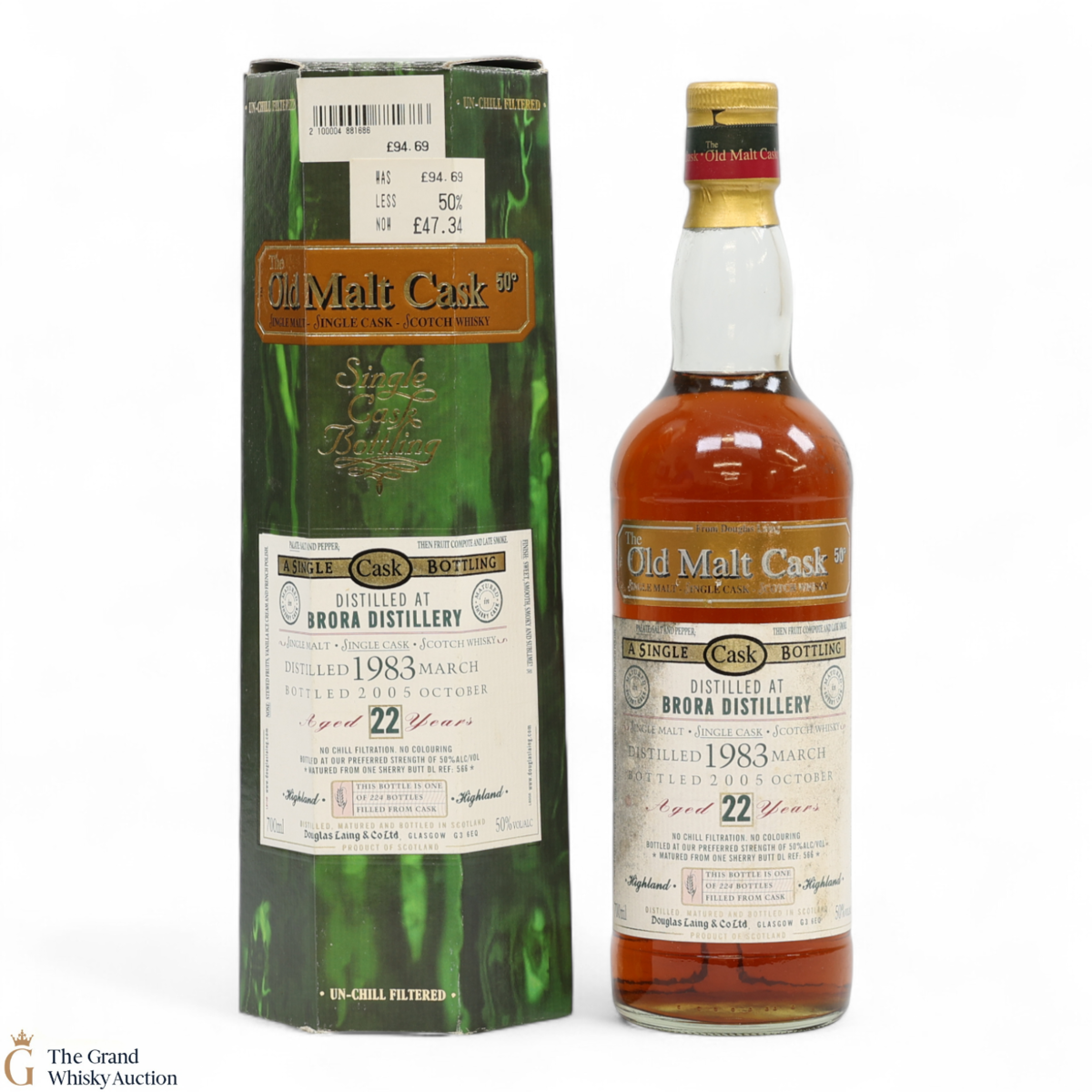 Brora - 22 Year Old 1983 - Single Cask #566 - The Old Malt Cask