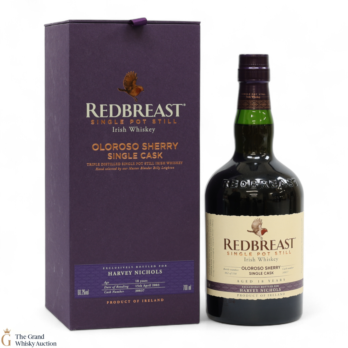 Redbreast - 18 Year Old - Oloroso Sherry Single Cask #30837 - Harvey Nichols Exclusive