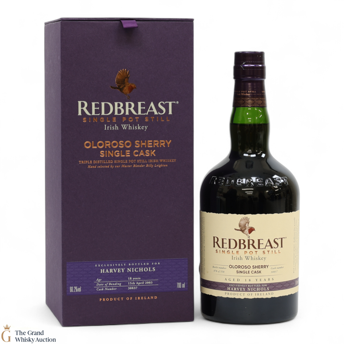 Redbreast - 18 Year Old - Oloroso Sherry Single Cask #30837 - Harvey Nichols Exclusive