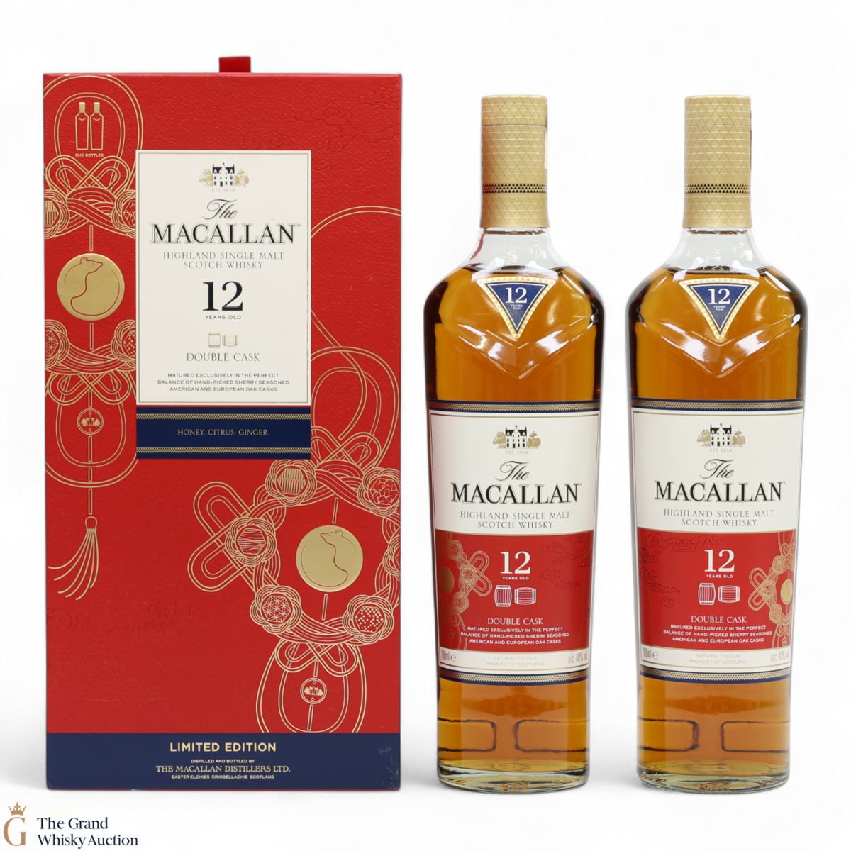 Macallan - 12 Year Old - Double Cask - Year of the Rat (2 x 70cl) 