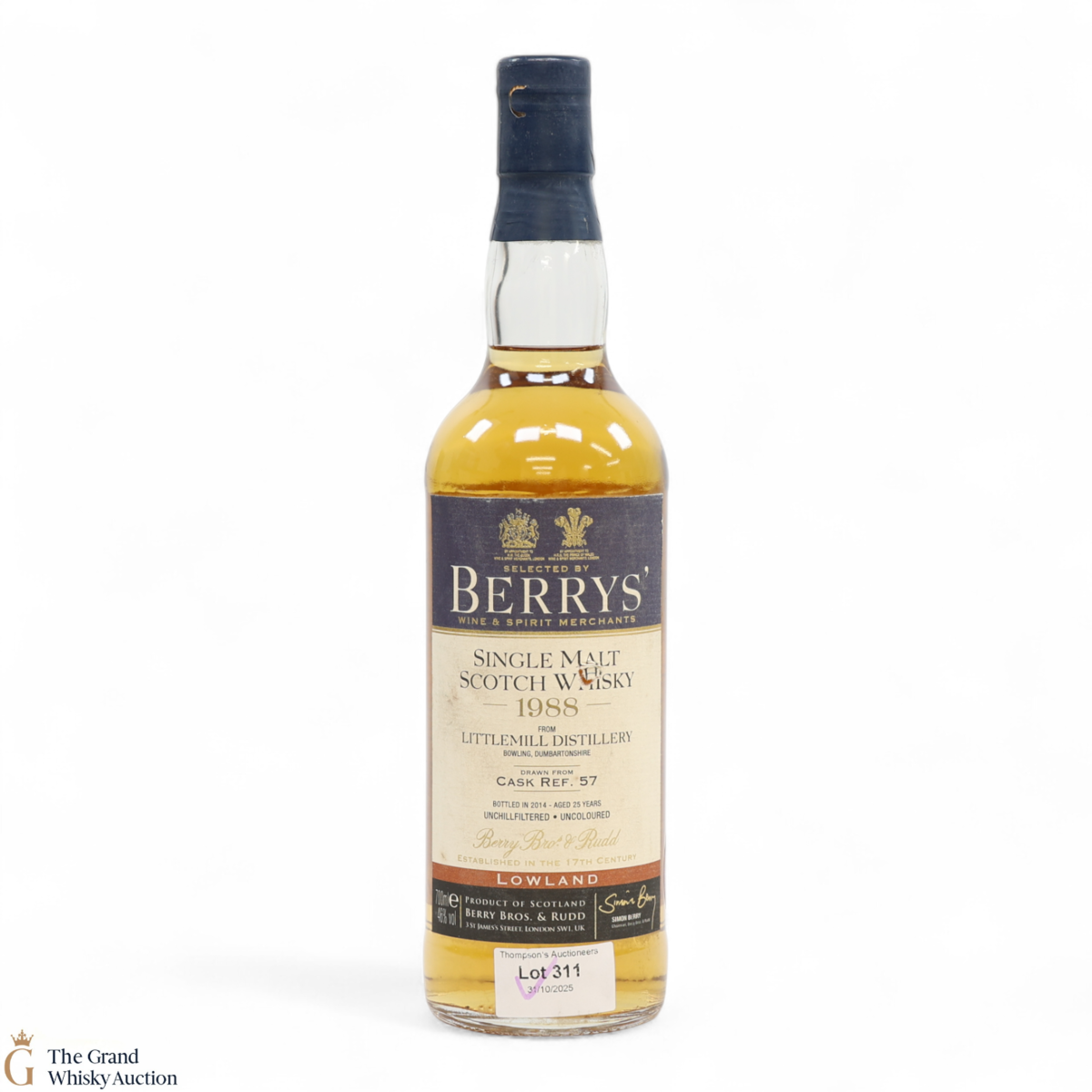 Littlemill - 25 Year Old 1988 - Single Cask #57 - Berrys'