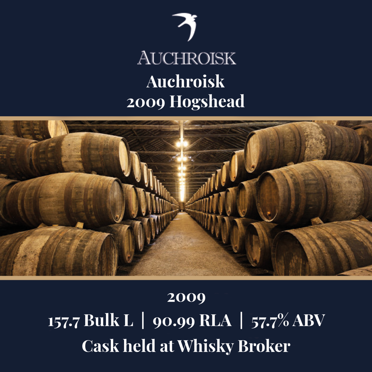 Auchroisk - 2009 Hogshead - 157.7 Bulk L 57.7% ABV| Held In Bond