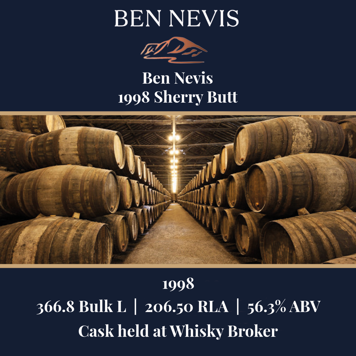 Ben Nevis - 1998 Butt - 366 Bulk L 56.3% ABV| Held In Bond