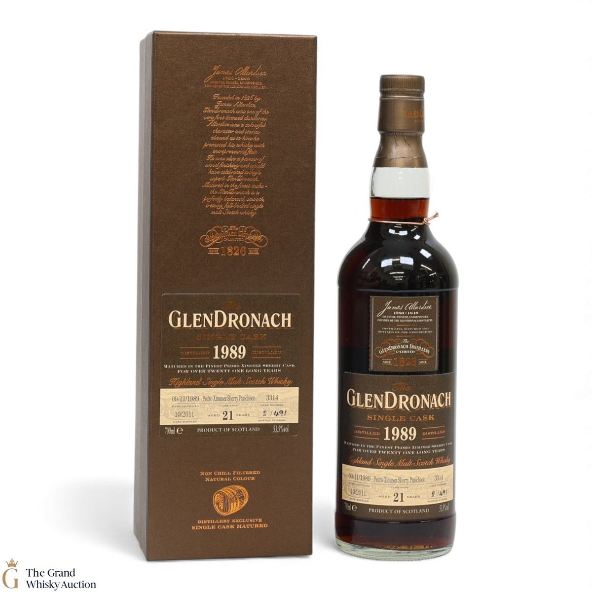 Glendronach - 21 Year Old 1989 - Pedro Ximinez Sherry Puncheon #3314